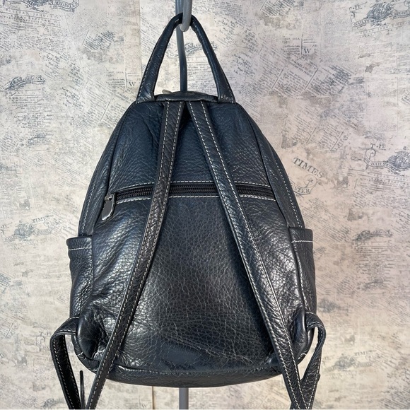 Libaire Black Leather Backpack Made in the USA - Picture 3 of 11